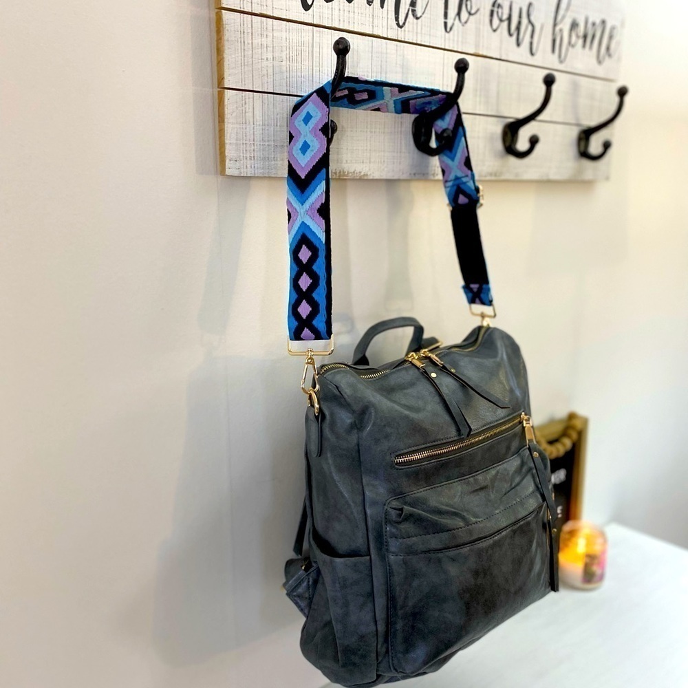 Brand NEW! Aqua Geo Lavender Crossbody Strapππ ~BAG NOT INCLUDED!~ - Picture 4 of 7